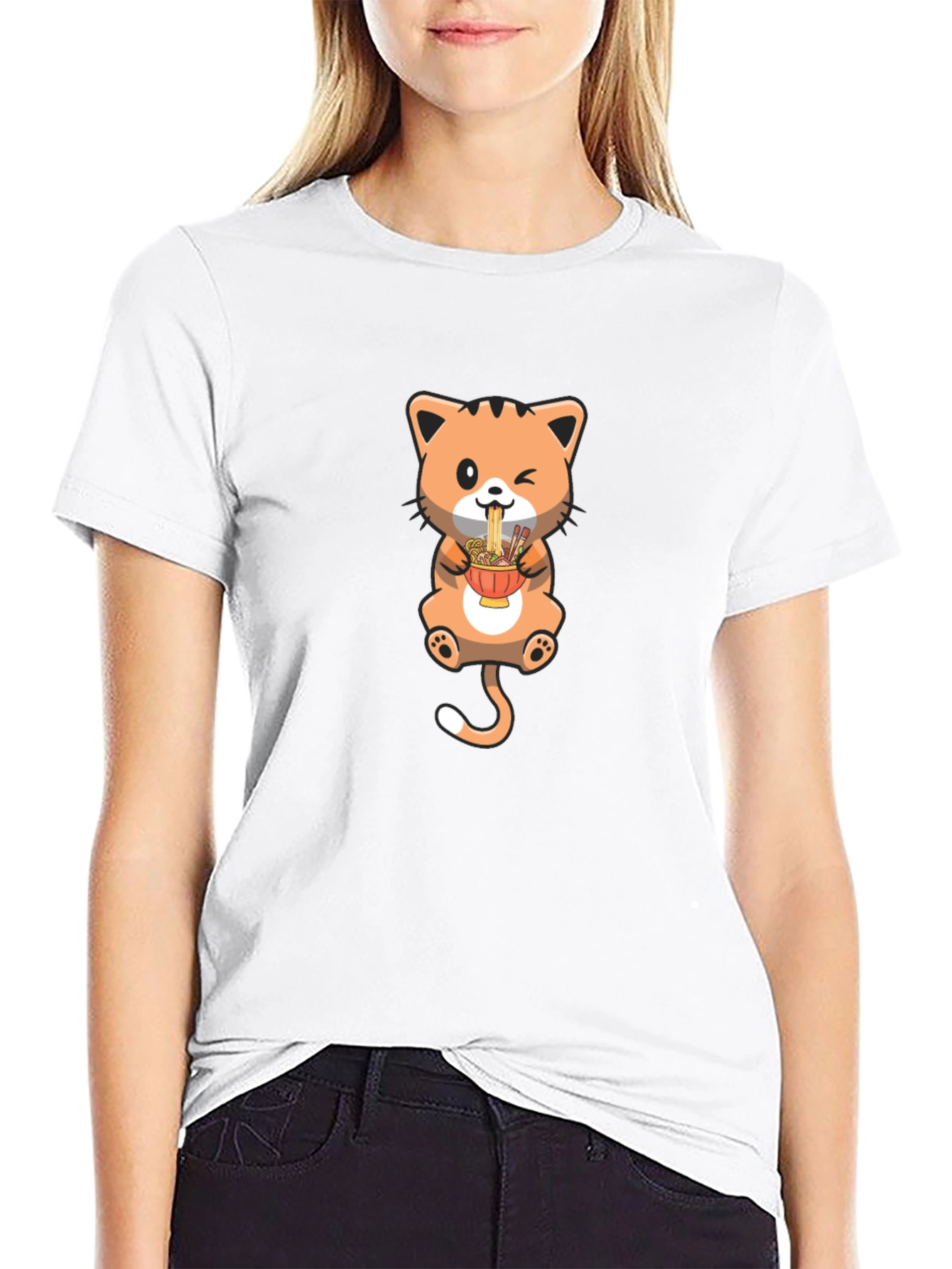 Cute Cat Ramen T-Shirt - Unique Design