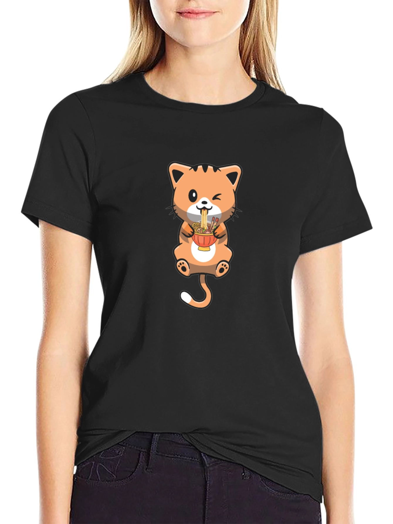 Cute Cat Ramen T-Shirt - Unique Design