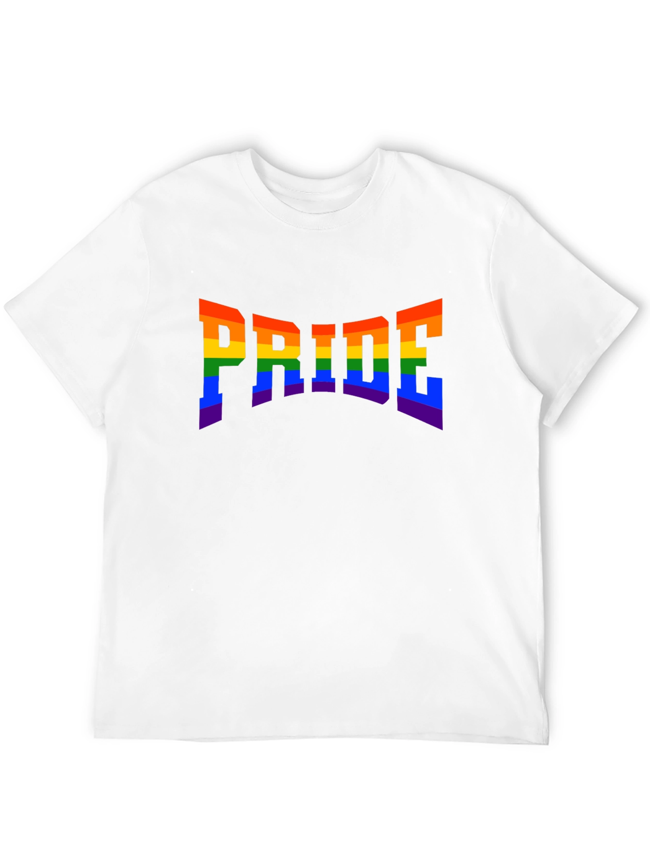 Pride Rainbow Graphic Tee - Black Cotton T-Shirt