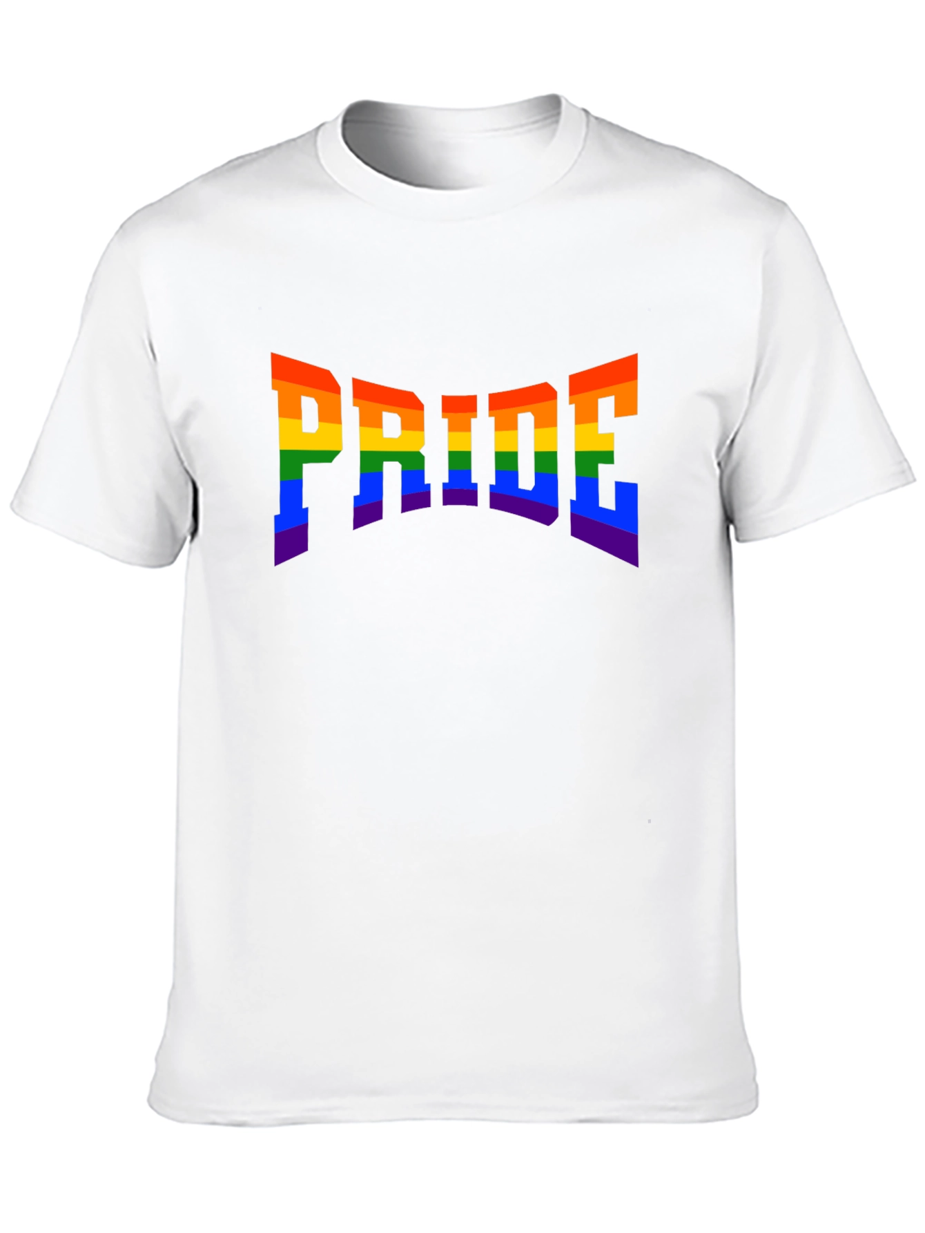 Pride Rainbow Graphic Tee - Black Cotton T-Shirt