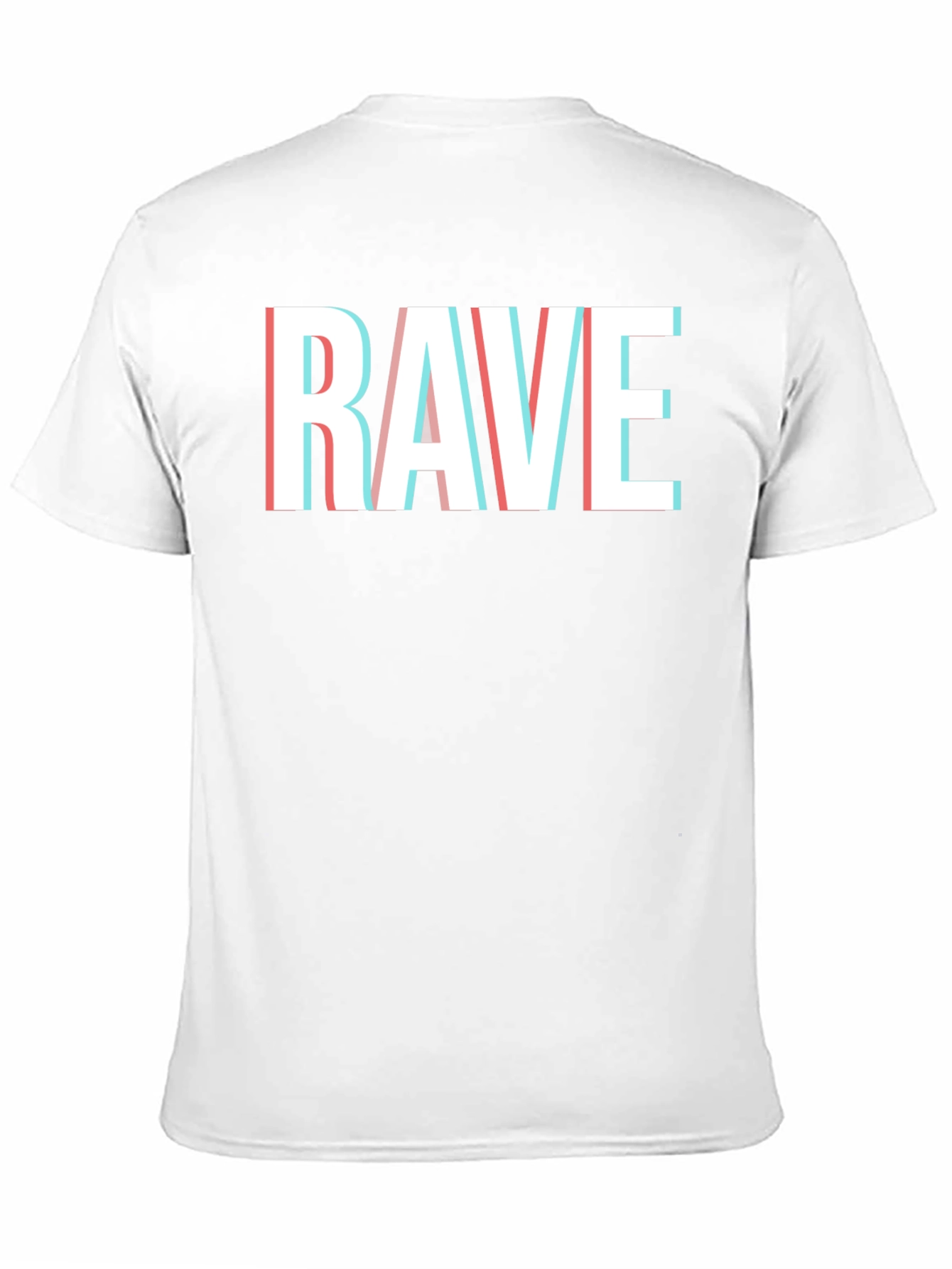 Rave Glitch Effect Graphic Tee - Classic Fit