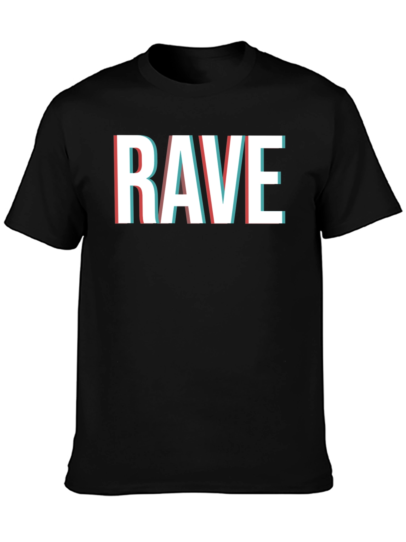 Rave Glitch Effect Graphic Tee - Classic Fit