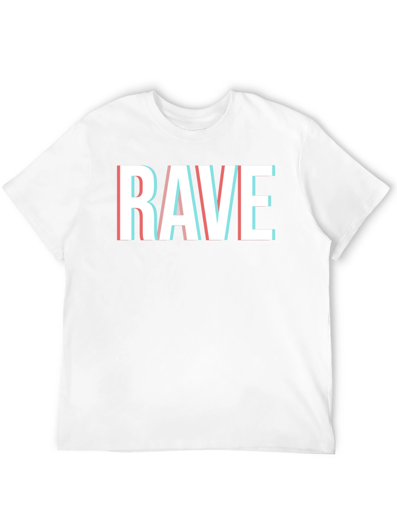 Rave Glitch Effect Graphic Tee - Classic Fit