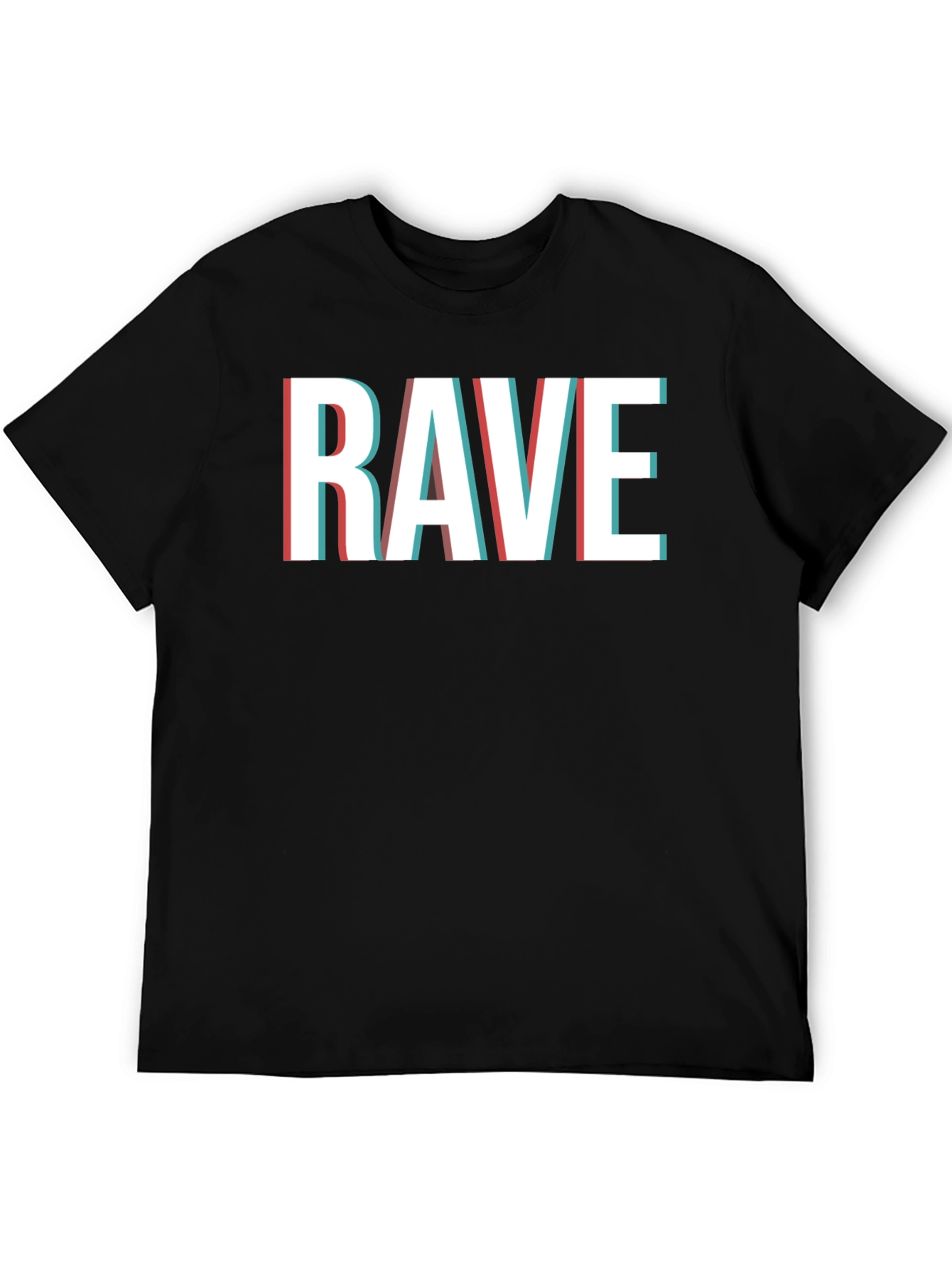 Rave Glitch Effect Graphic Tee - Classic Fit