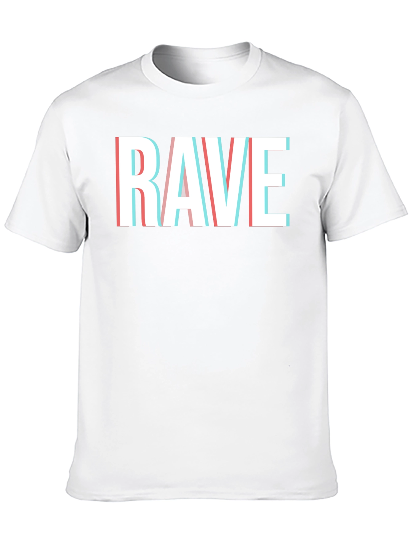 Rave Glitch Effect Graphic Tee - Classic Fit