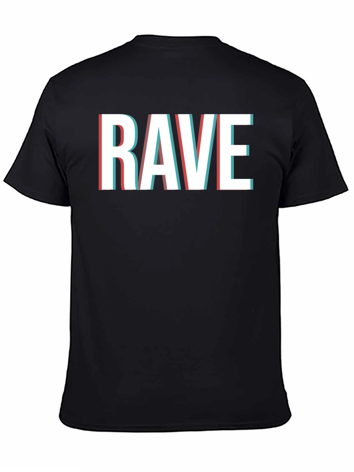 Rave Glitch Effect Graphic Tee - Classic Fit