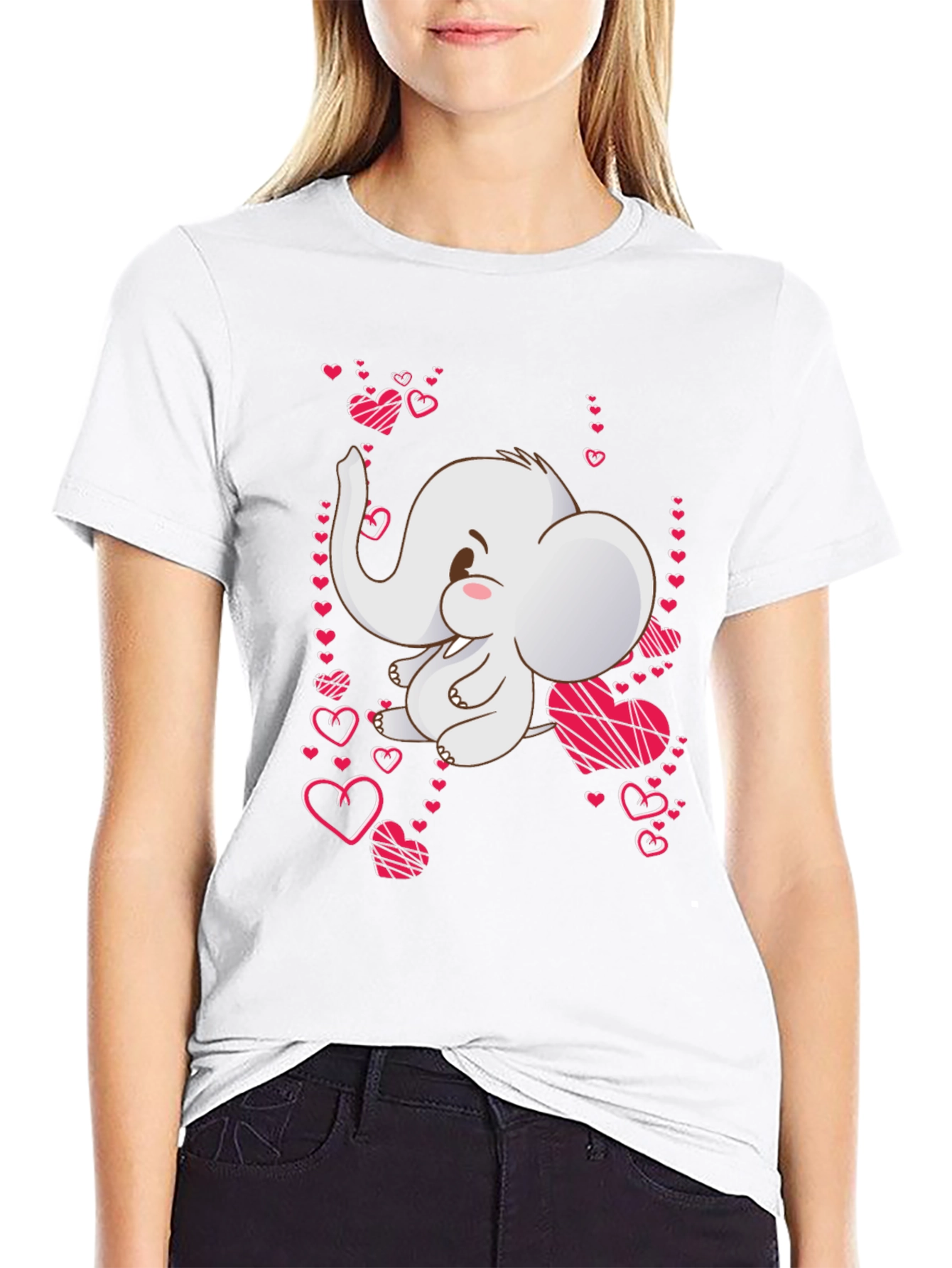 Elephant Heart T-Shirt: Cute Valentines Day Tee