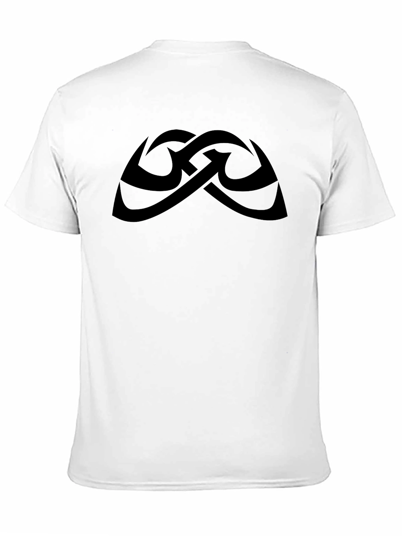 Mens Black T-Shirt with Abstract Graphic Design