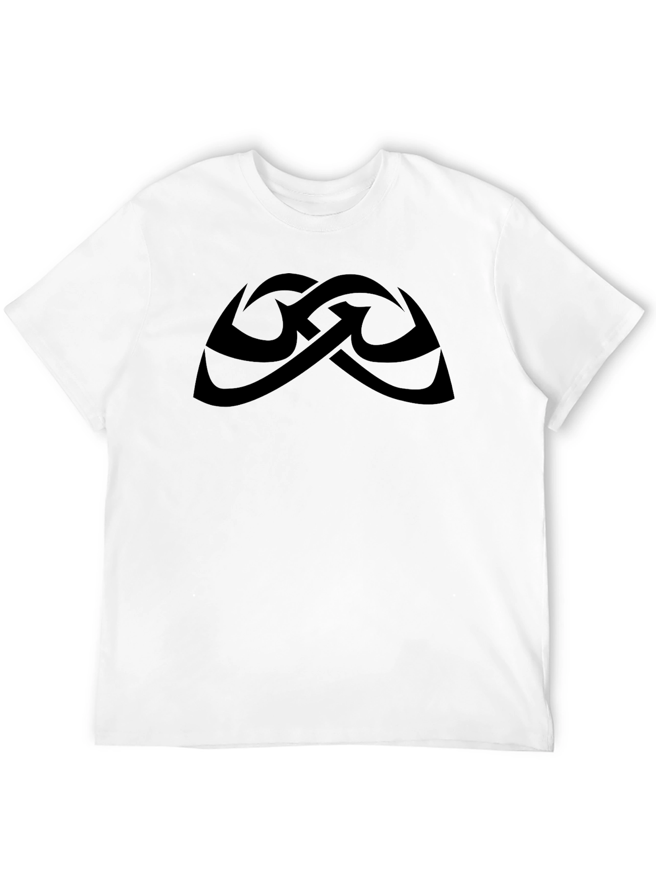 Mens Black T-Shirt with Abstract Graphic Design