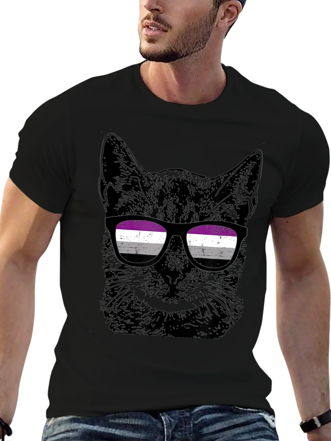Asexual Pride Cat T-Shirt