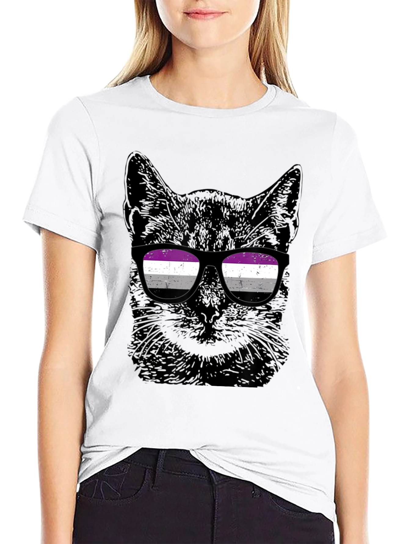 Asexual Pride Cat T-Shirt