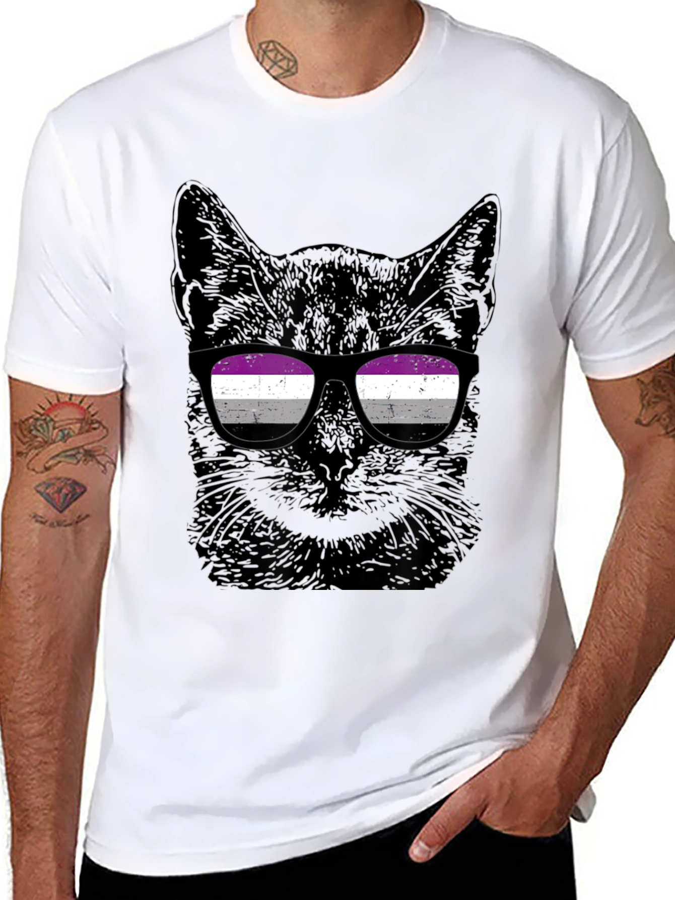 Asexual Pride Cat T-Shirt