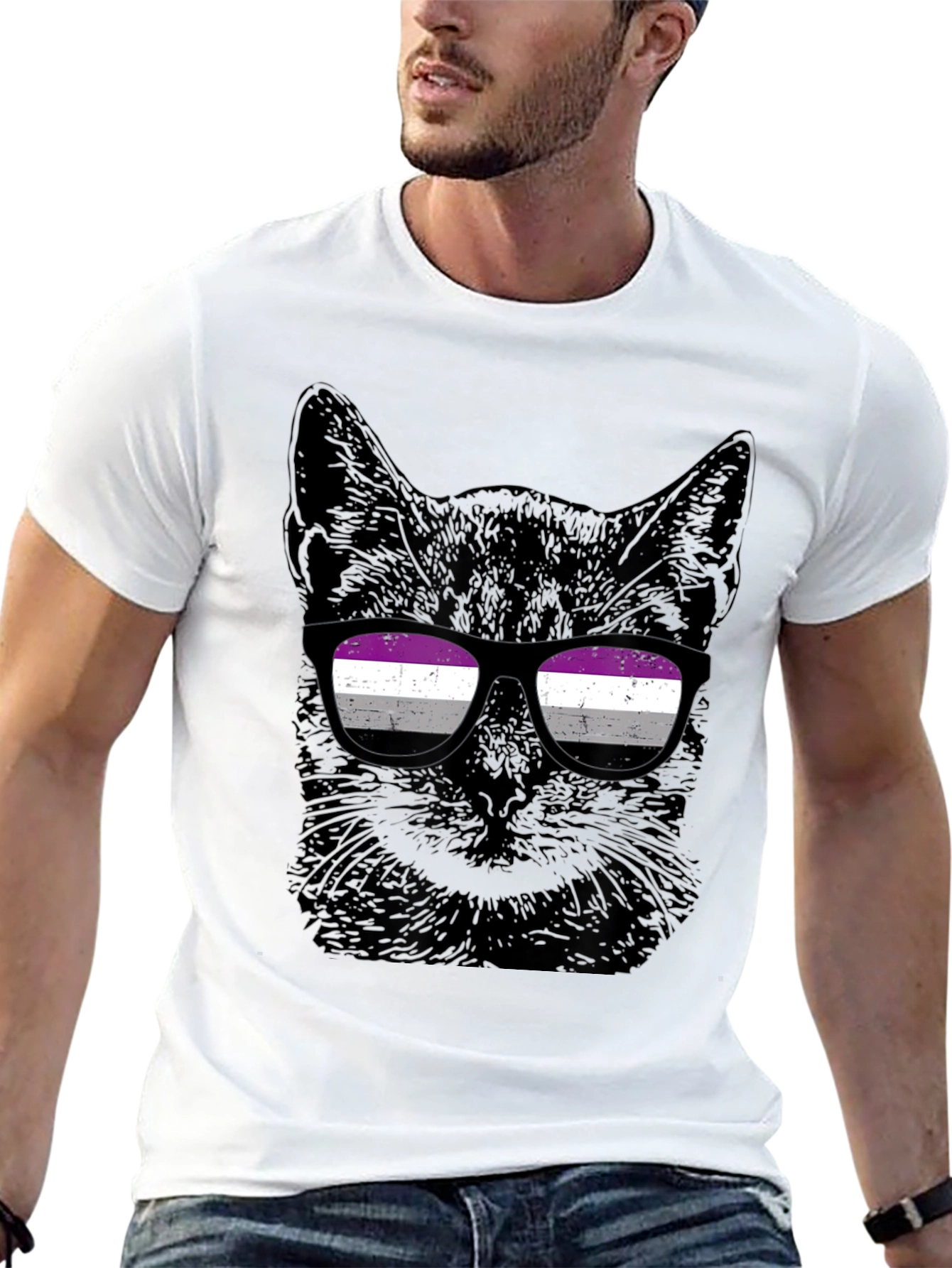 Asexual Pride Cat T-Shirt