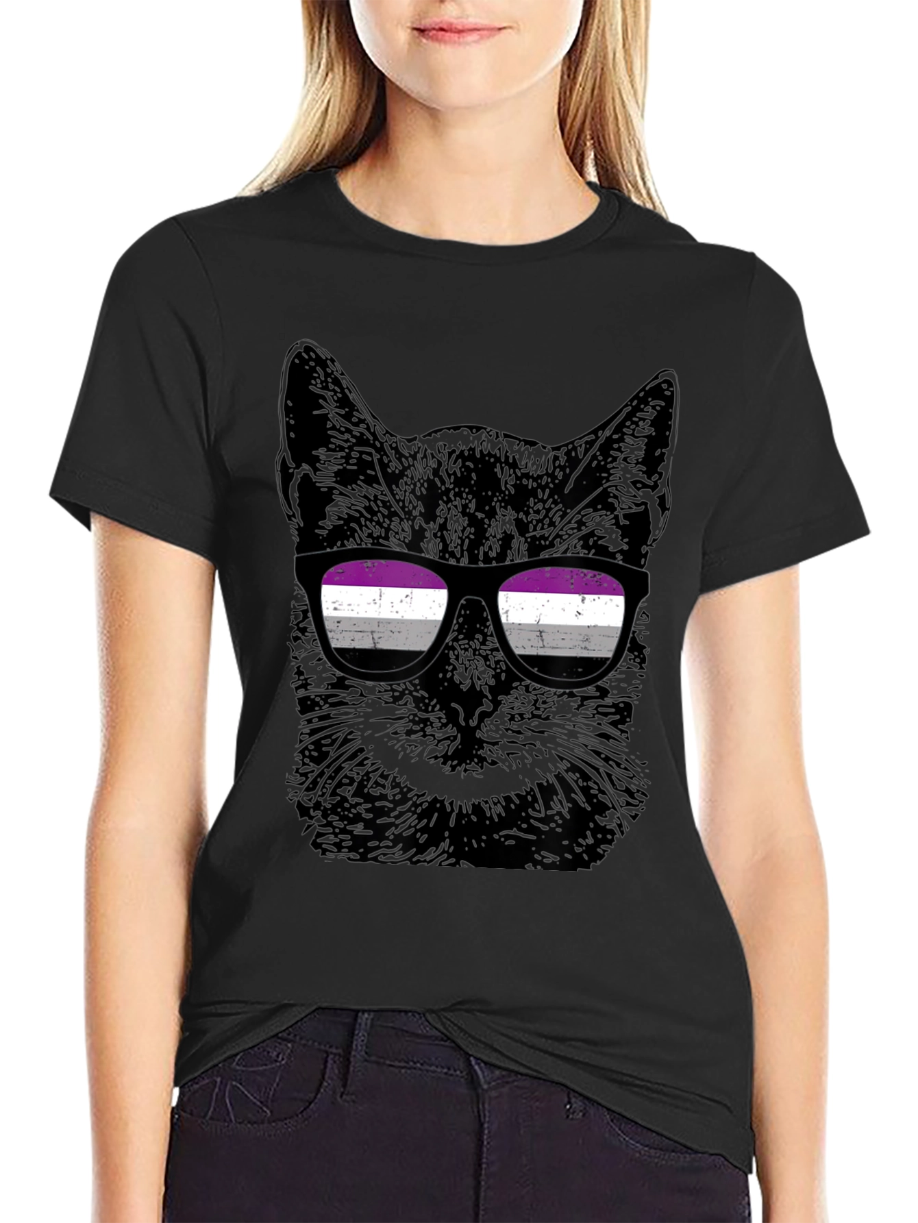 Asexual Pride Cat T-Shirt