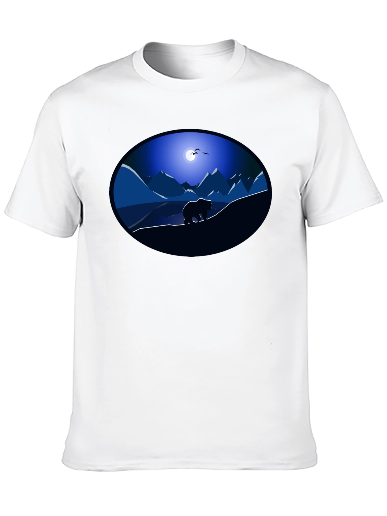 Bear Mountain Night Graphic Tee - Black