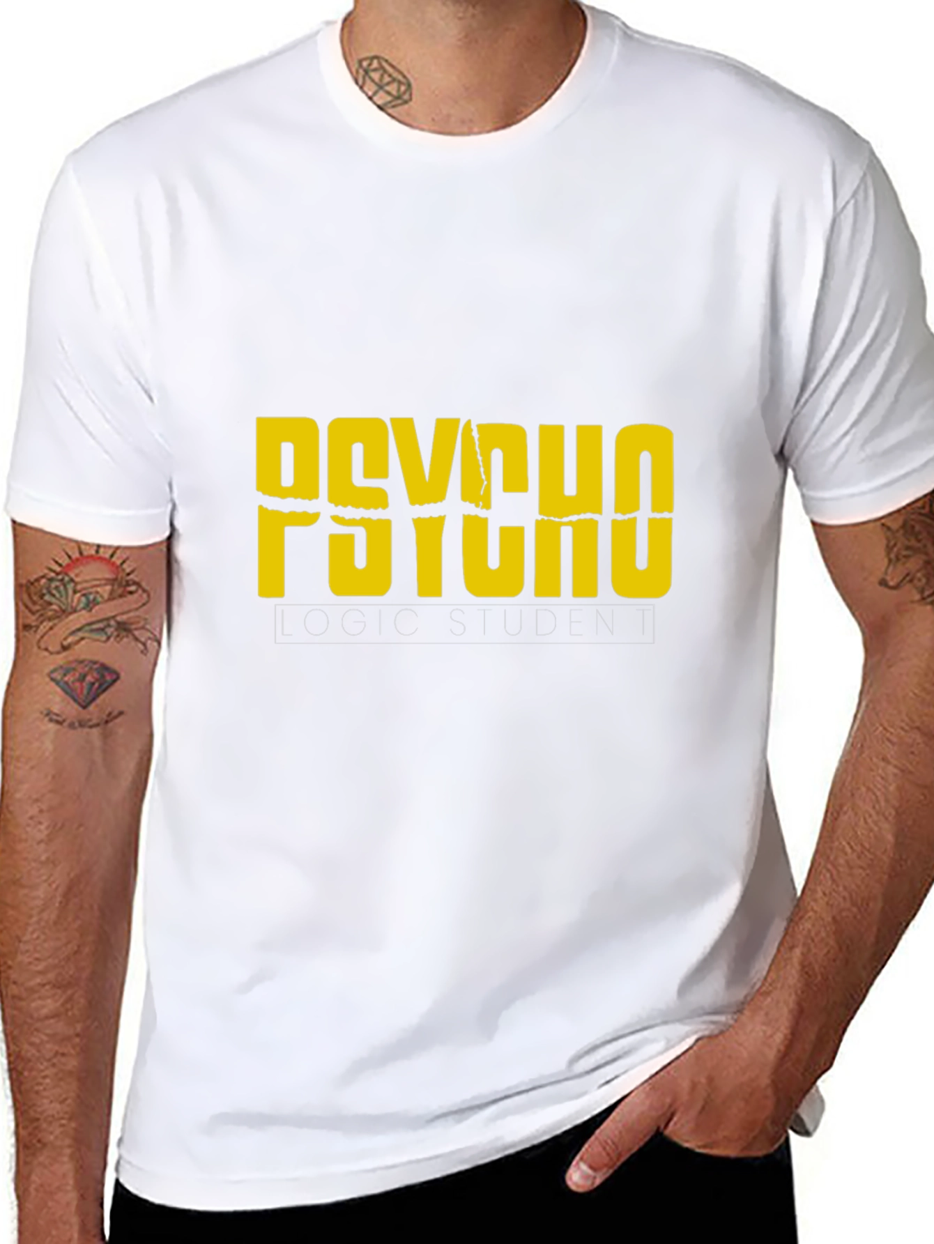 Psycho Logic Student Black Graphic T-Shirt