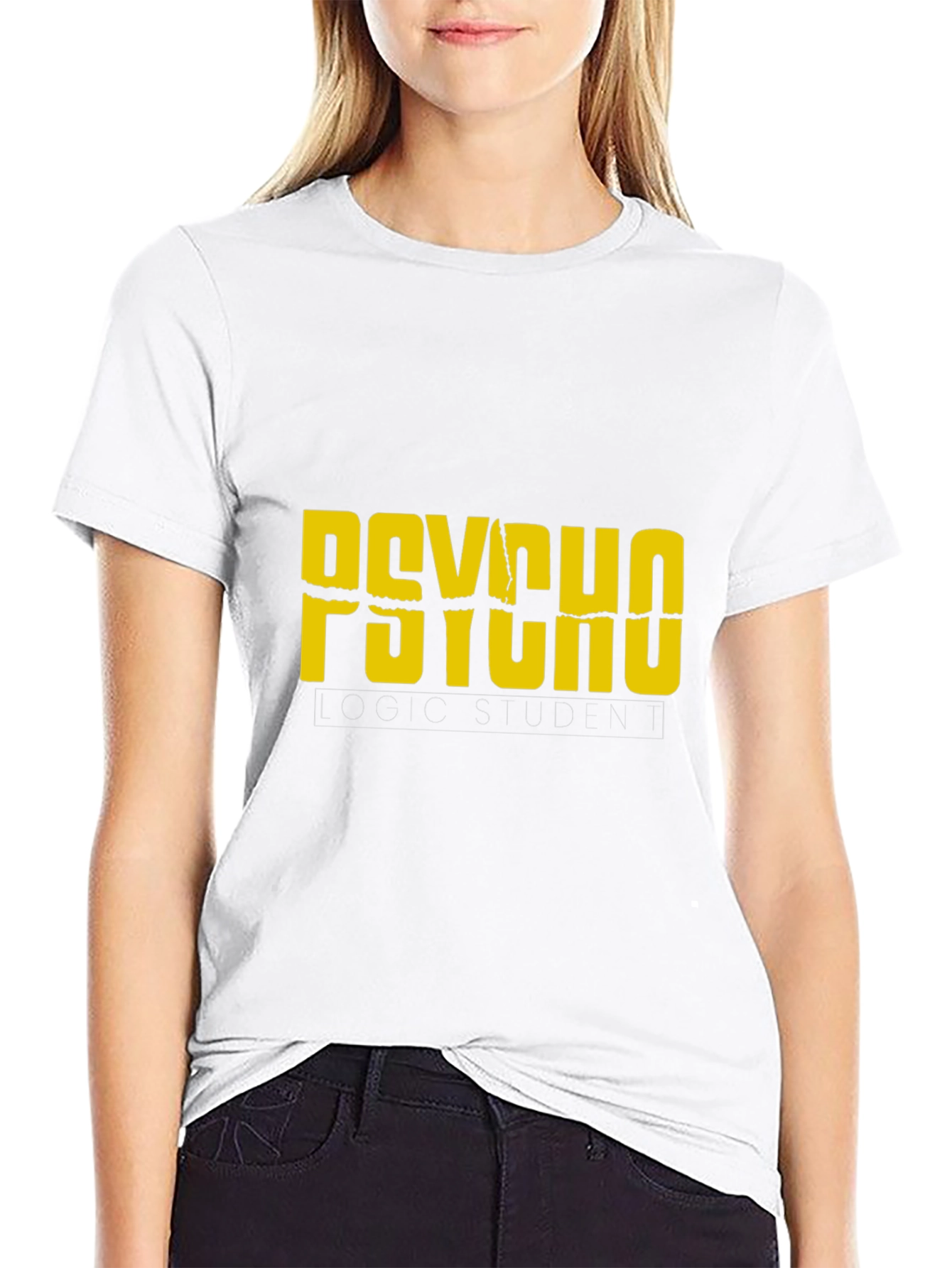 Psycho Logic Student Black Graphic T-Shirt