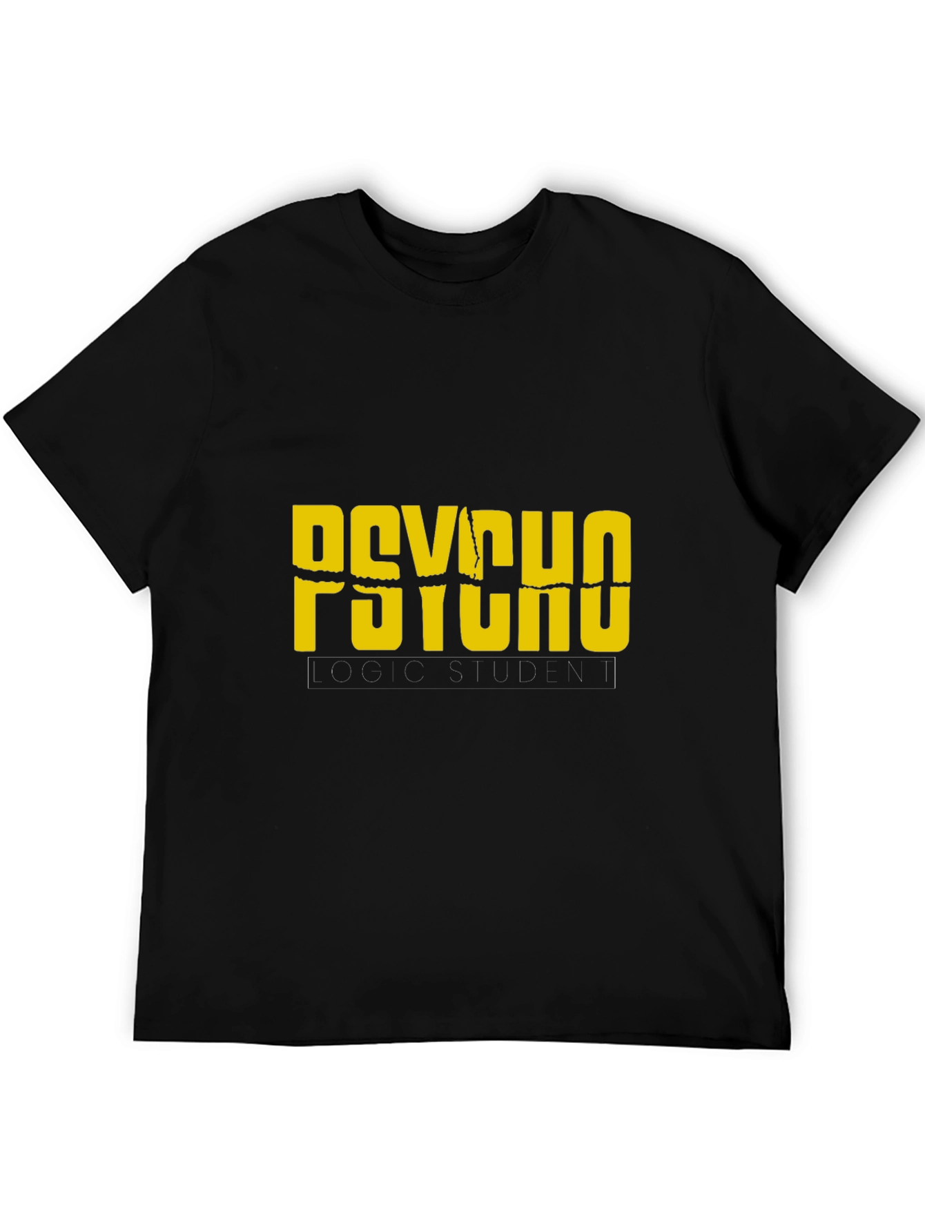 Psycho Logic Student Black Graphic T-Shirt