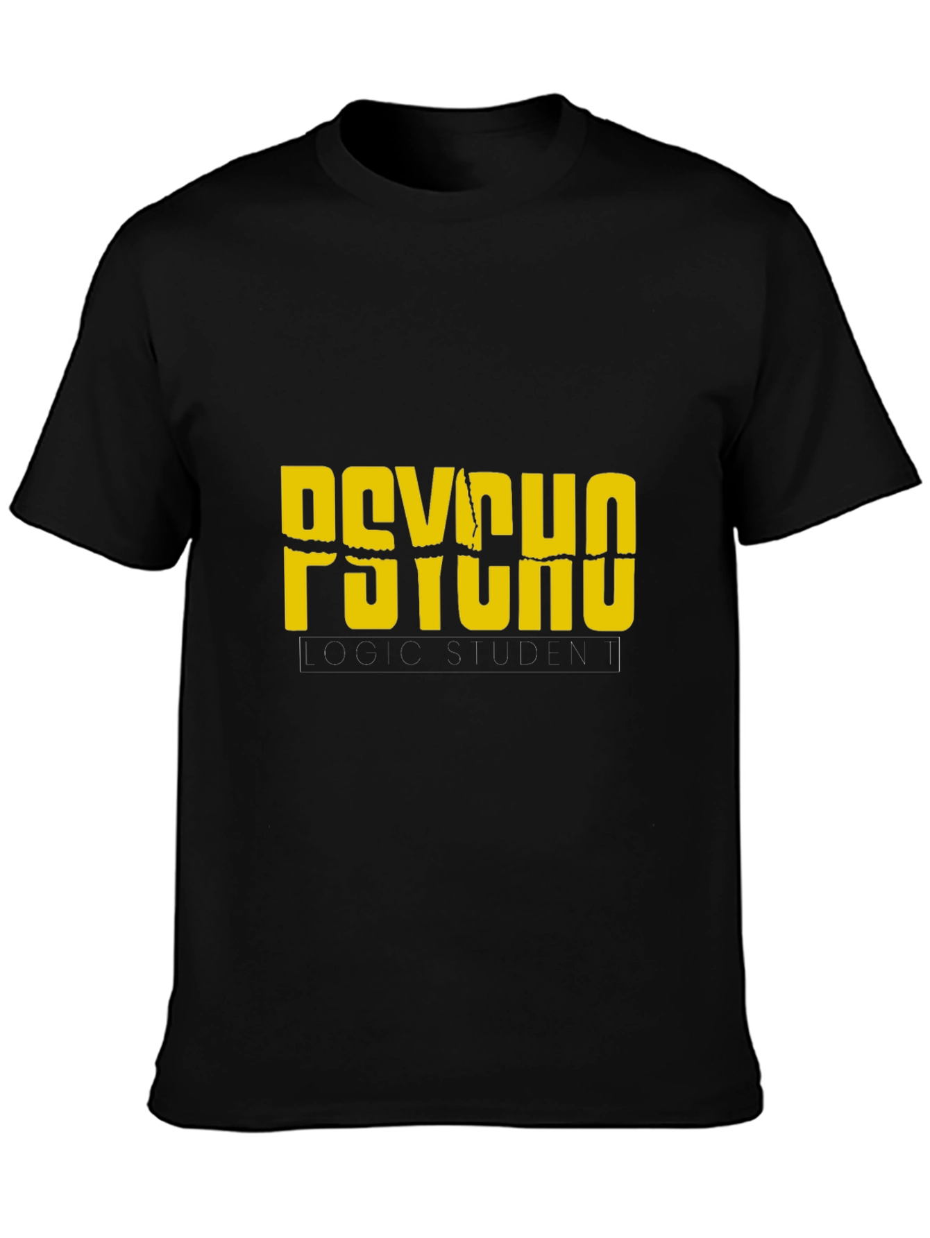 Psycho Logic Student Black Graphic T-Shirt