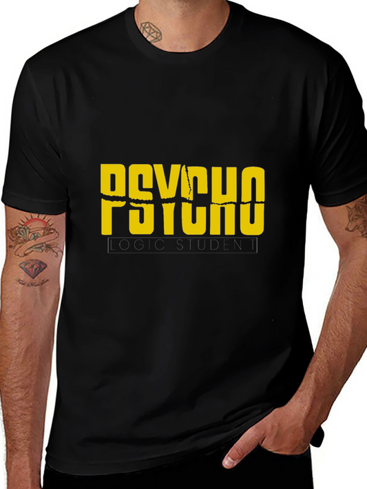 Psycho Logic Student Black Graphic T-Shirt