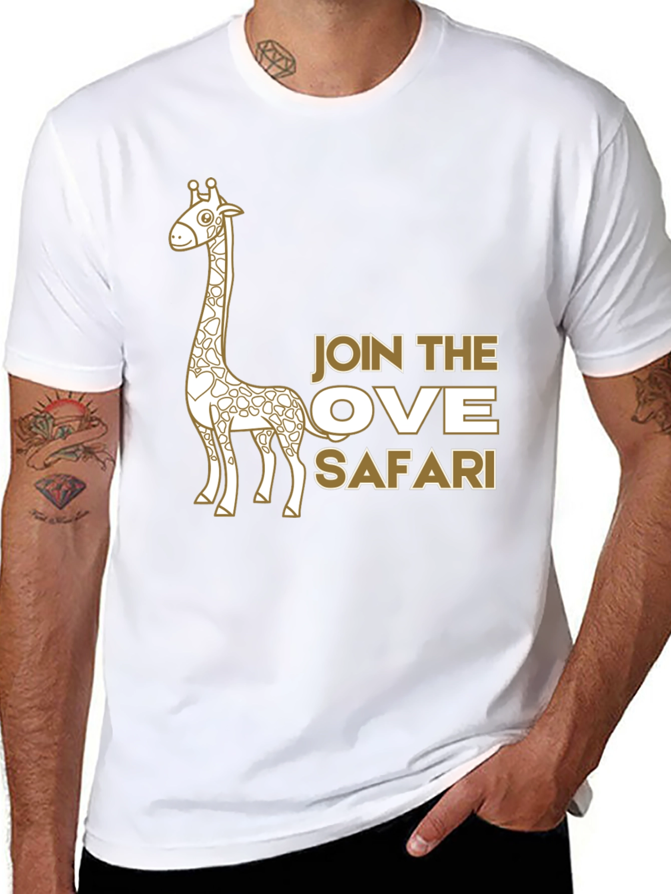 Safari Giraffe Graphic Tee