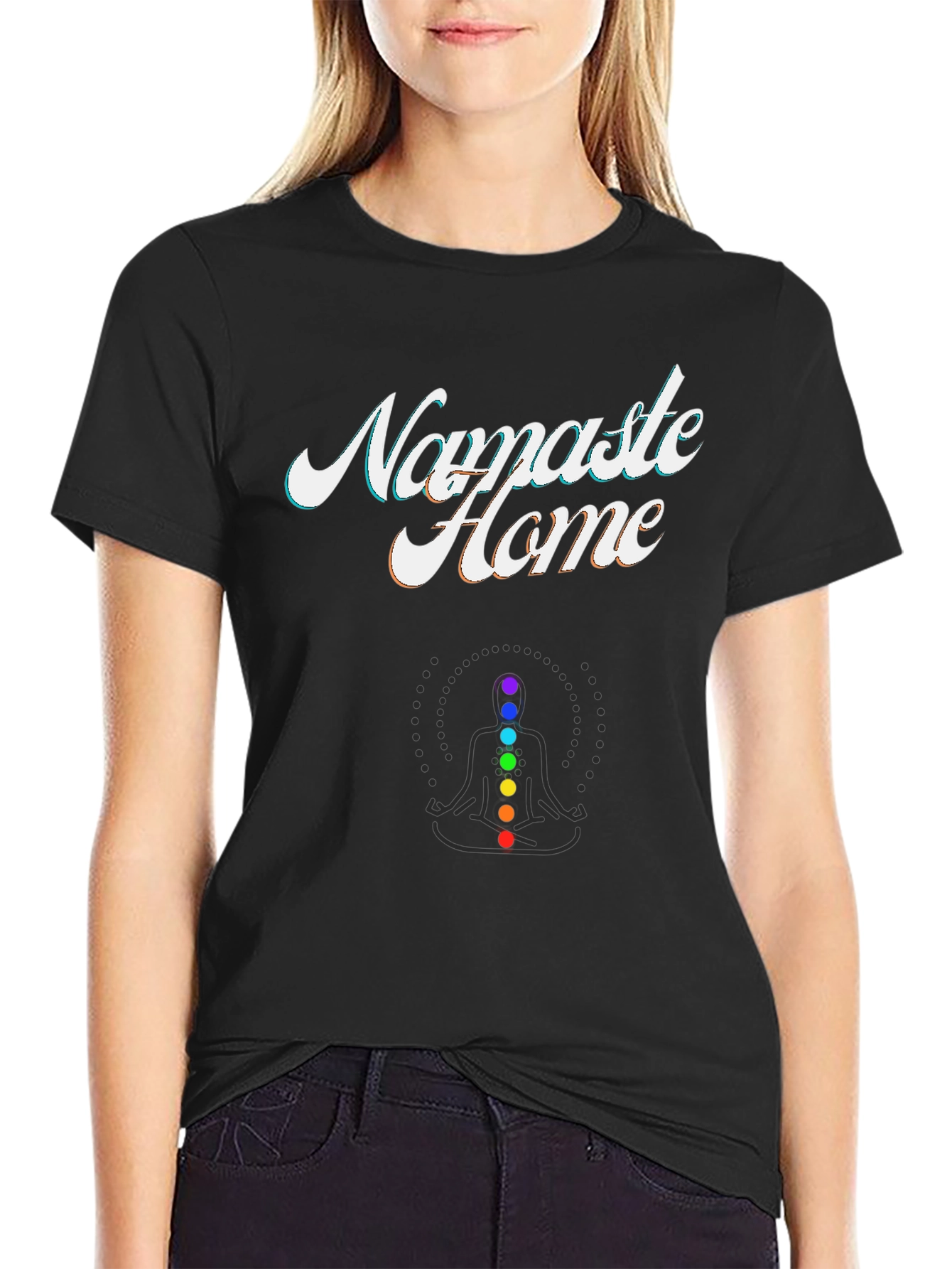 Namaste Home Chakra Yoga T-Shirt