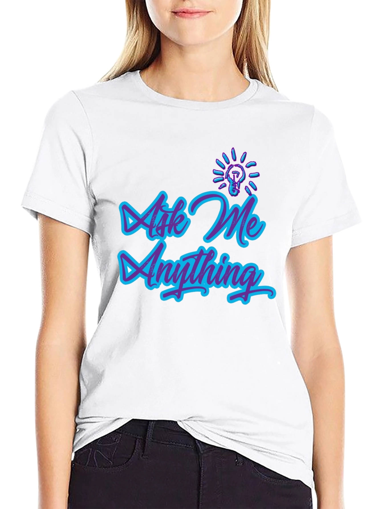 Ask Me Anything Graphic Tee - Trendy Design