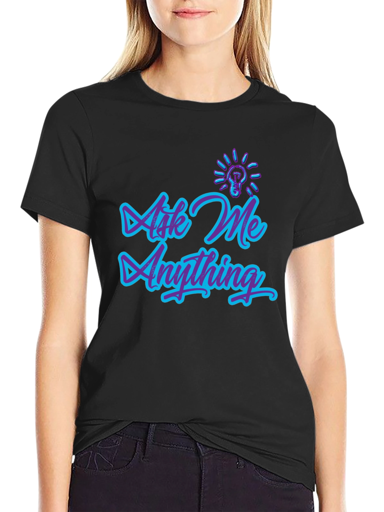 Ask Me Anything Graphic Tee - Trendy Design