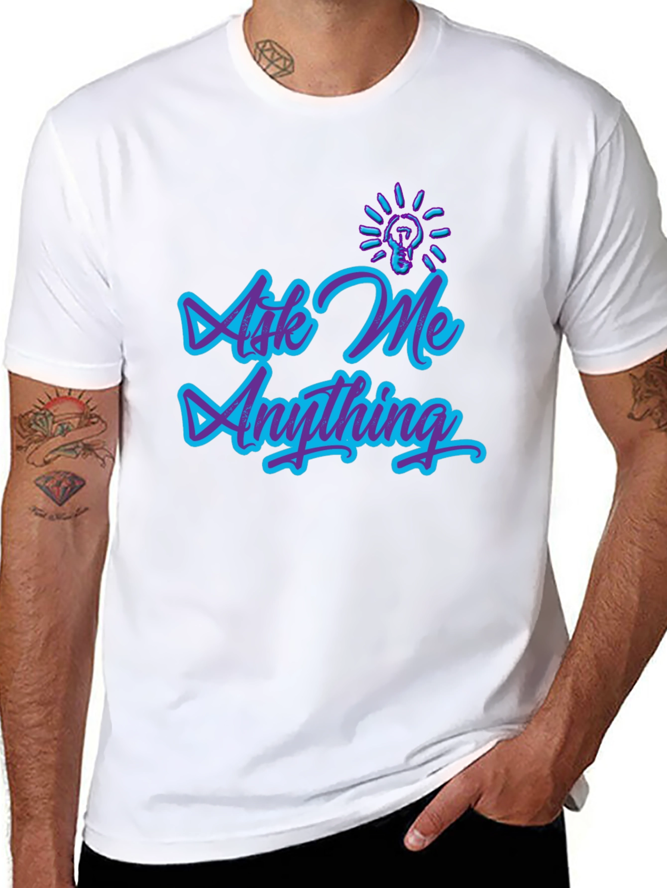 Ask Me Anything Graphic Tee - Trendy Design