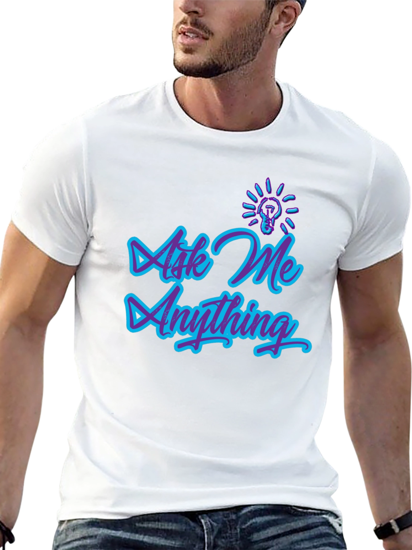 Ask Me Anything Graphic Tee - Trendy Design