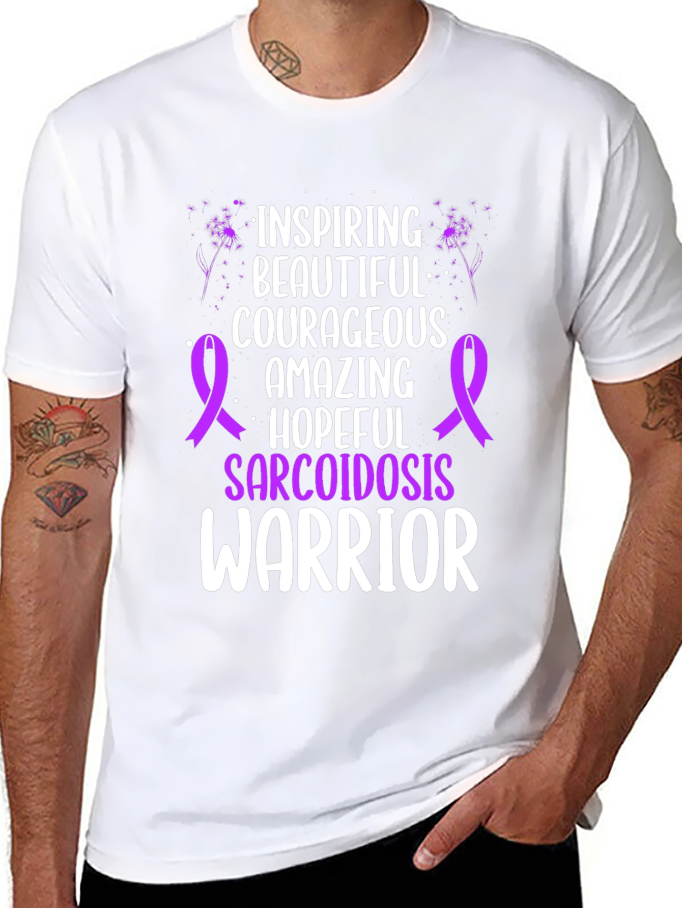 Sarcoidosis Warrior T-Shirt - Inspiring Hopeful Design