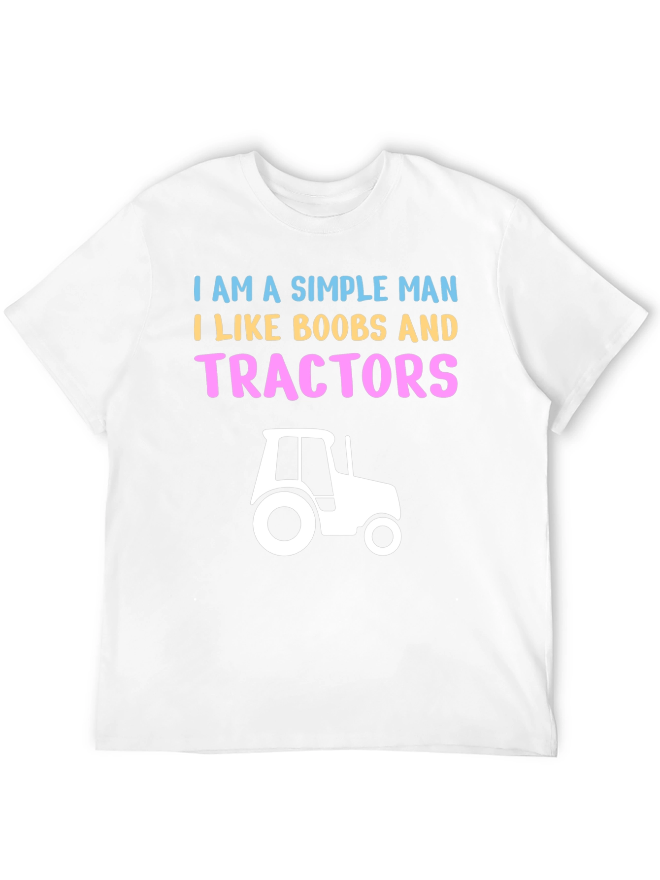 Simple Man Boobs and Tractors Graphic T-Shirt