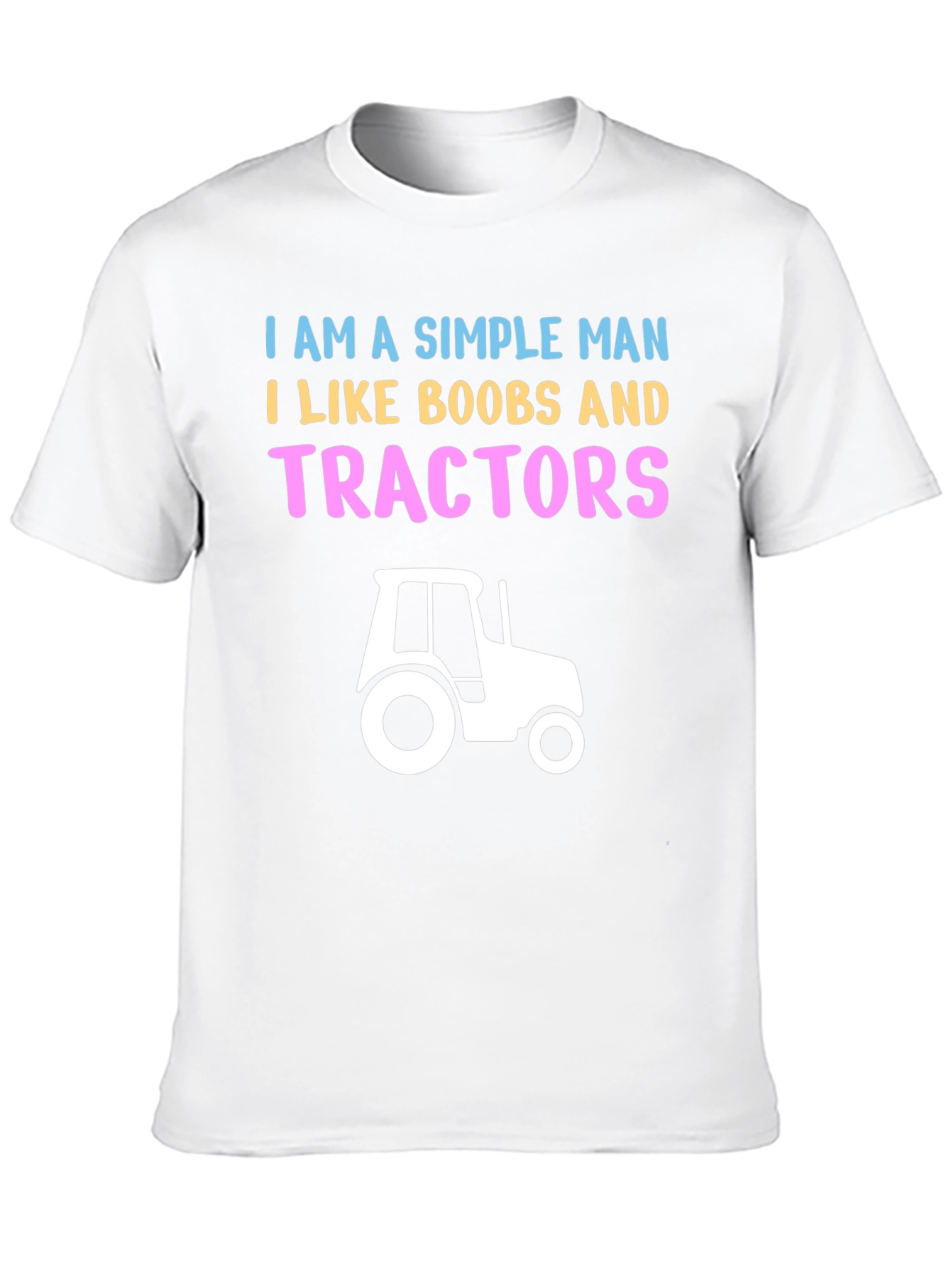 Simple Man Boobs and Tractors Graphic T-Shirt