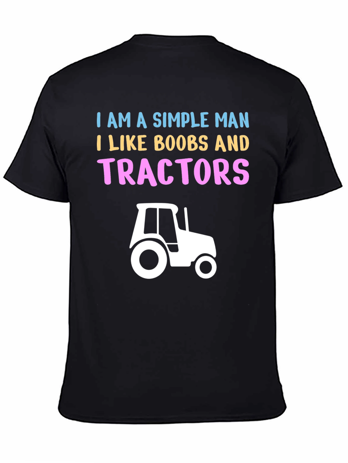 Simple Man Boobs and Tractors Graphic T-Shirt