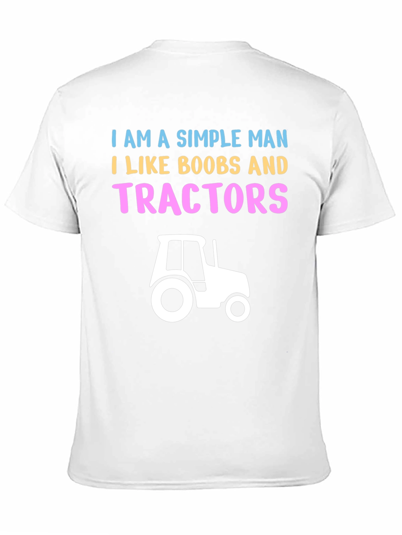 Simple Man Boobs and Tractors Graphic T-Shirt