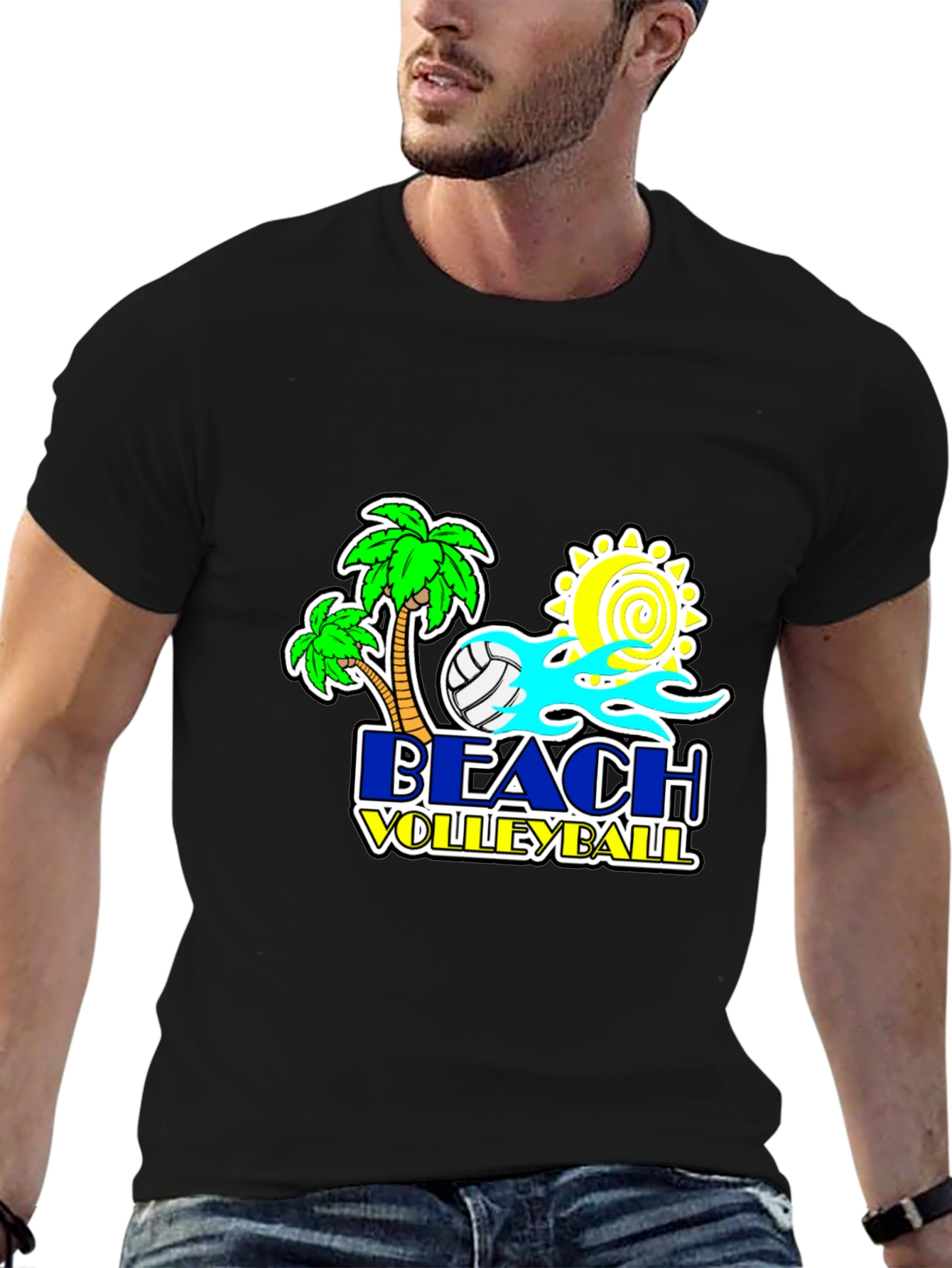 Beach Volleyball Graphic T-Shirt - Summer Ready