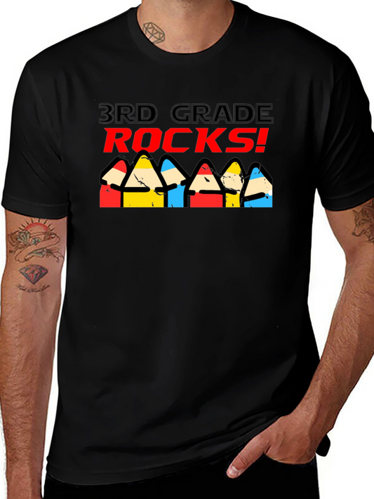 3rd Grade Rocks T-Shirt - Colorful Graphic Tee