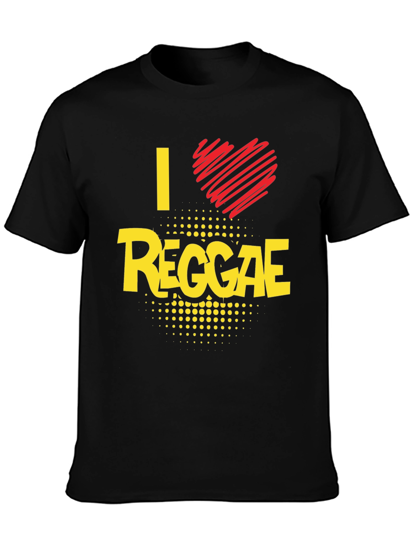 I Love Reggae Black T-Shirt