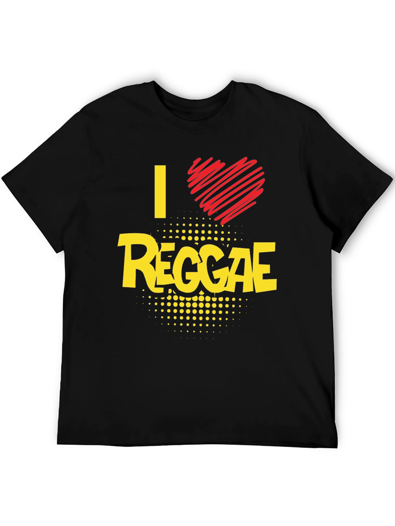 I Love Reggae Black T-Shirt