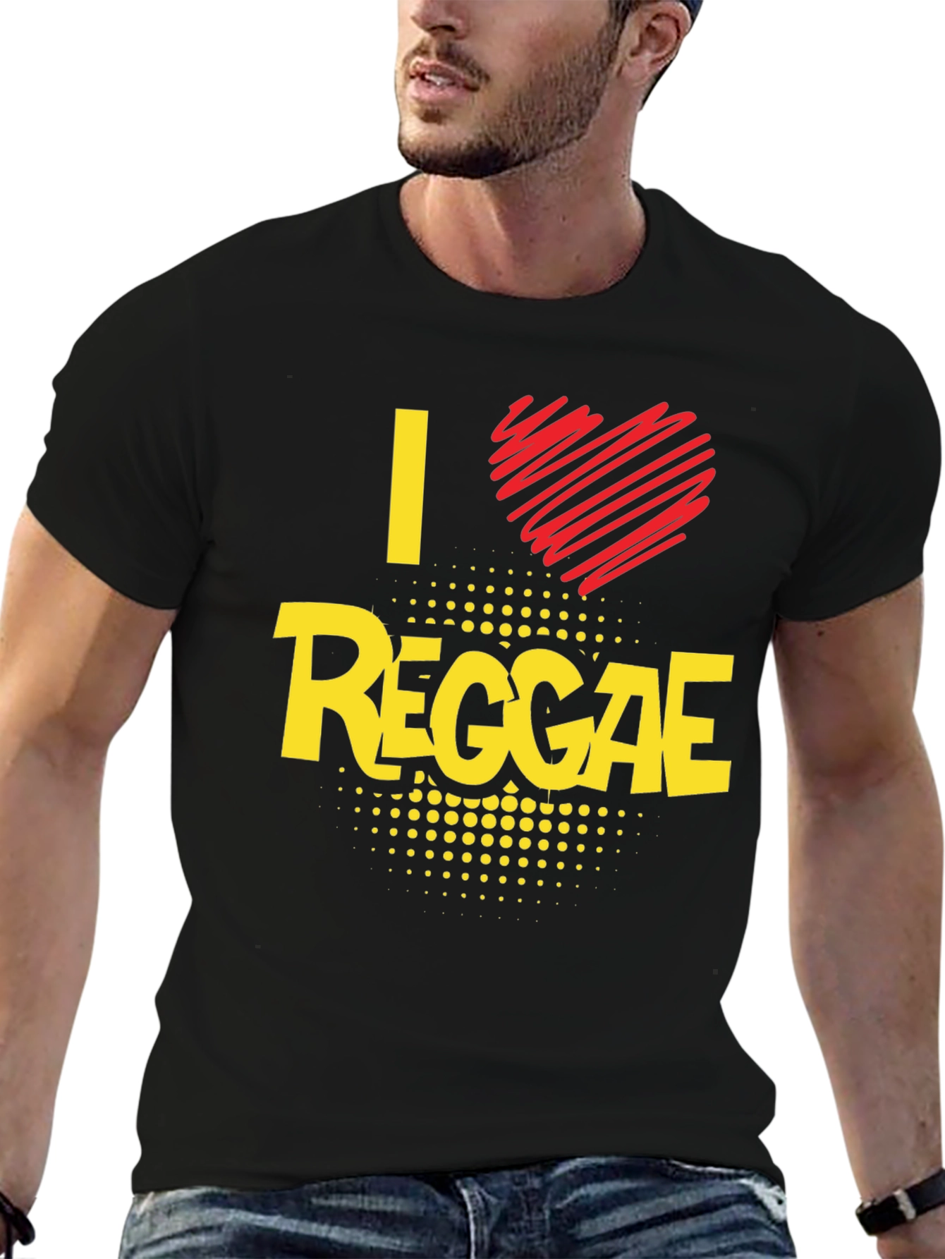 I Love Reggae Black T-Shirt
