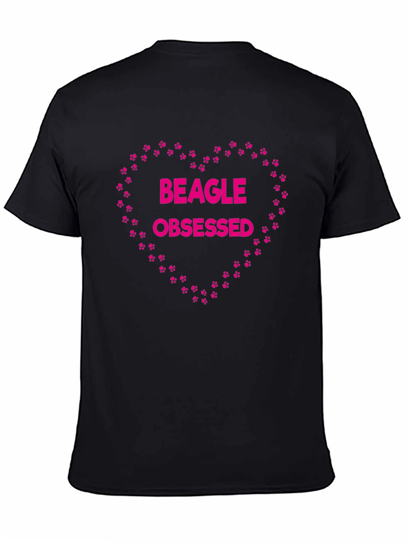 Beagle Obsessed Heart Paw Print T-Shirt