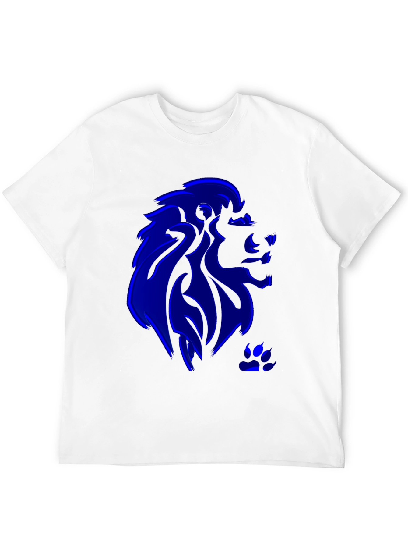 Blue Lion Graphic Black T-Shirt