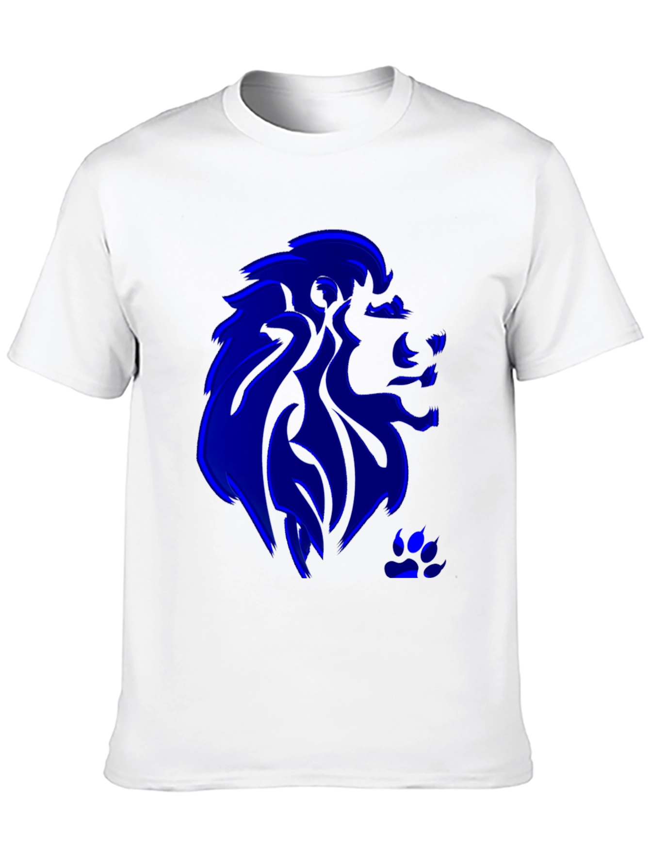 Blue Lion Graphic Black T-Shirt