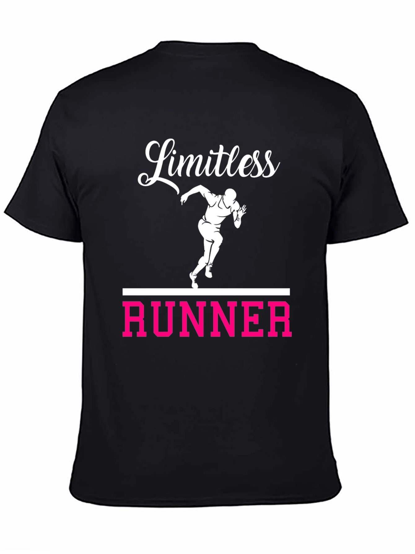 Limitless Runner Graphic Tee - Black Cotton T-Shirt