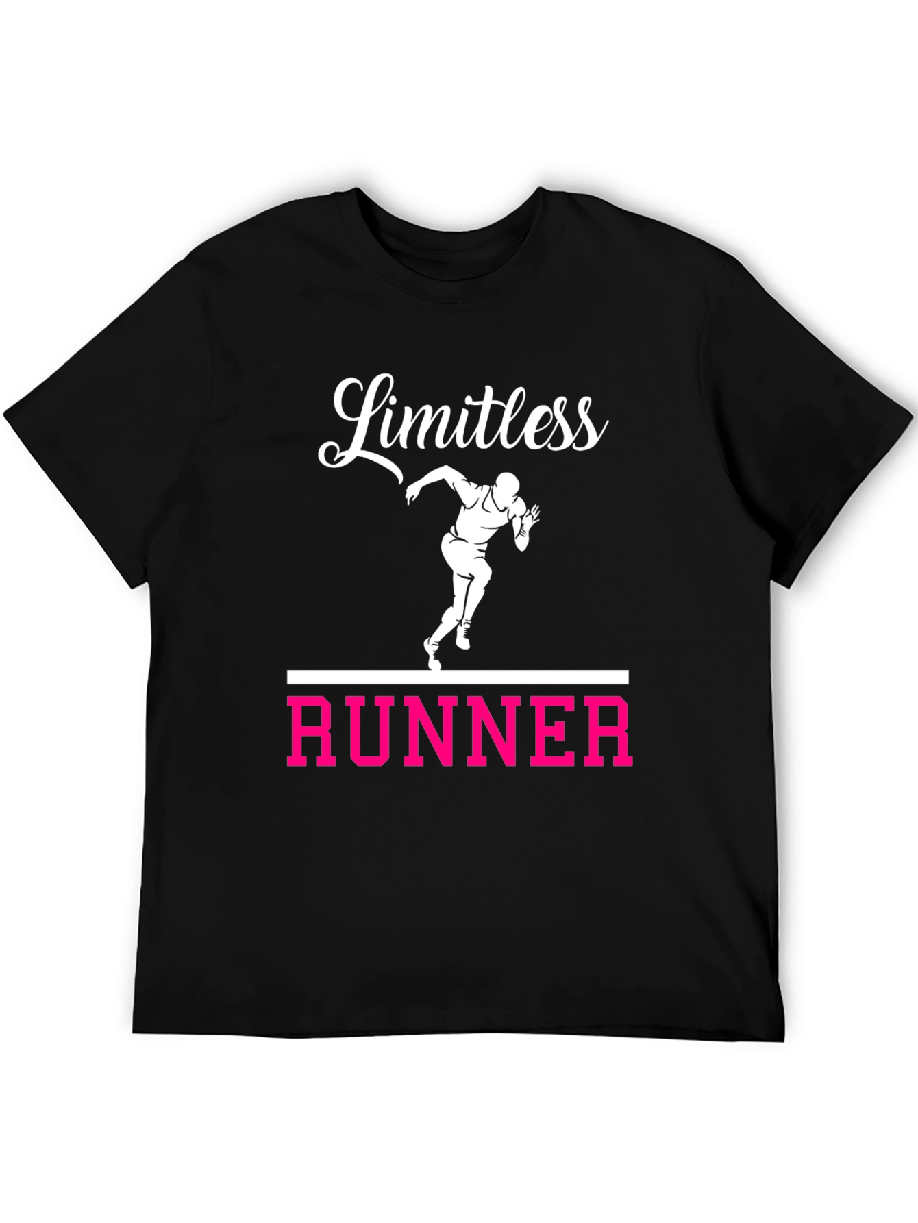 Limitless Runner Graphic Tee - Black Cotton T-Shirt