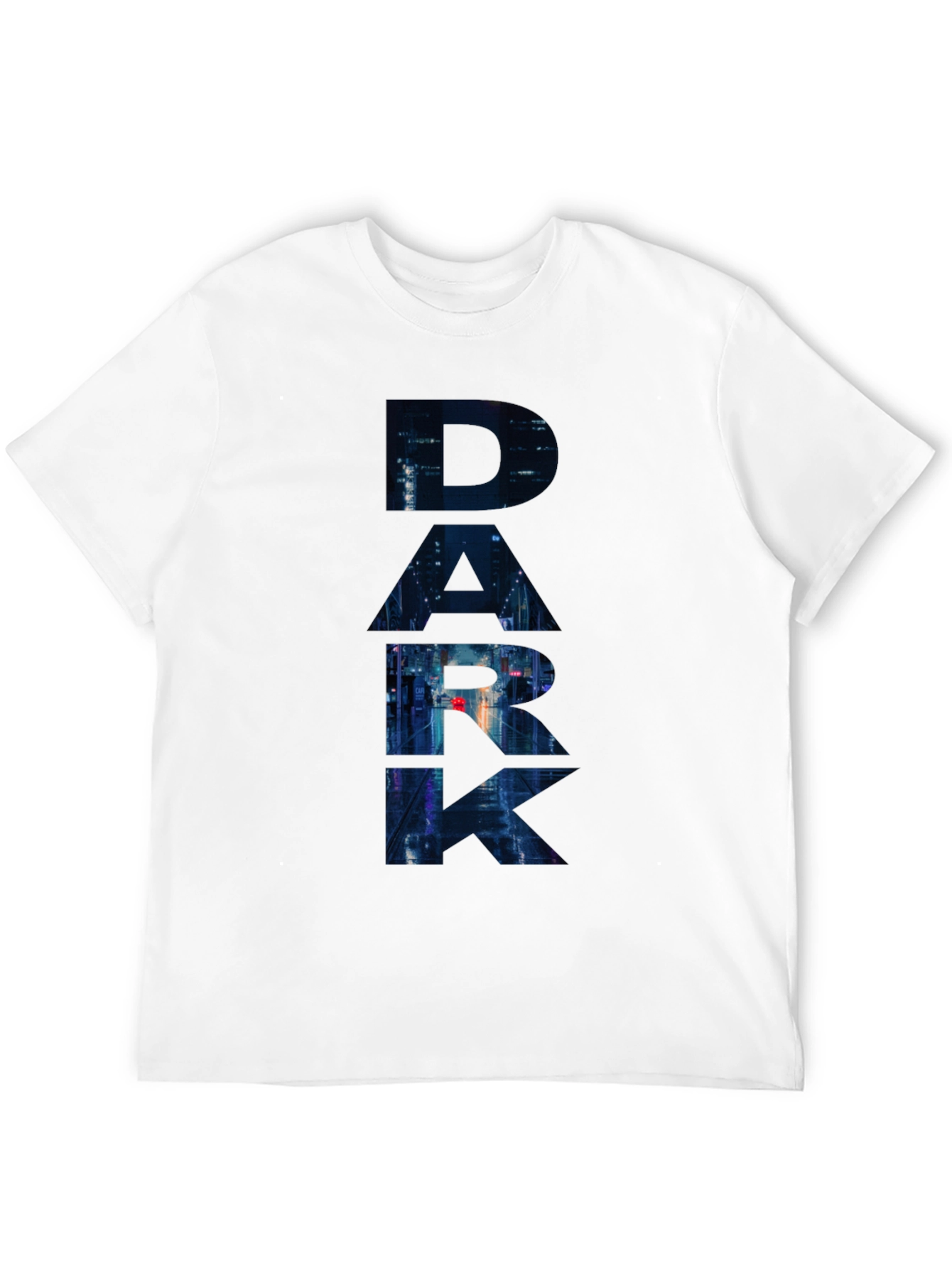 Dark Cityscape Graphic Black T-Shirt