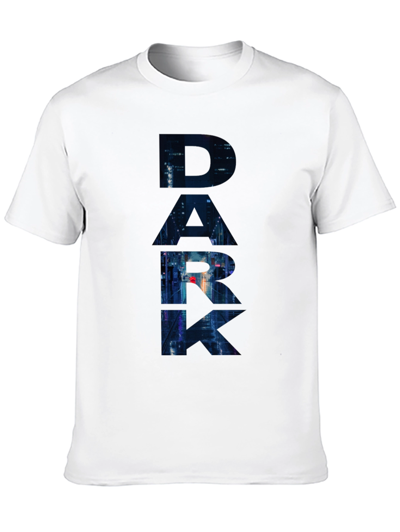 Dark Cityscape Graphic Black T-Shirt