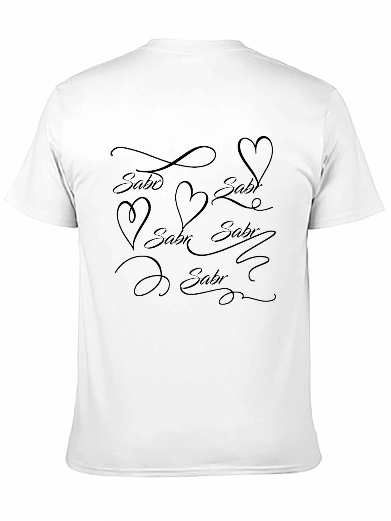Stylish Sabr Graphic Print Black T-Shirt