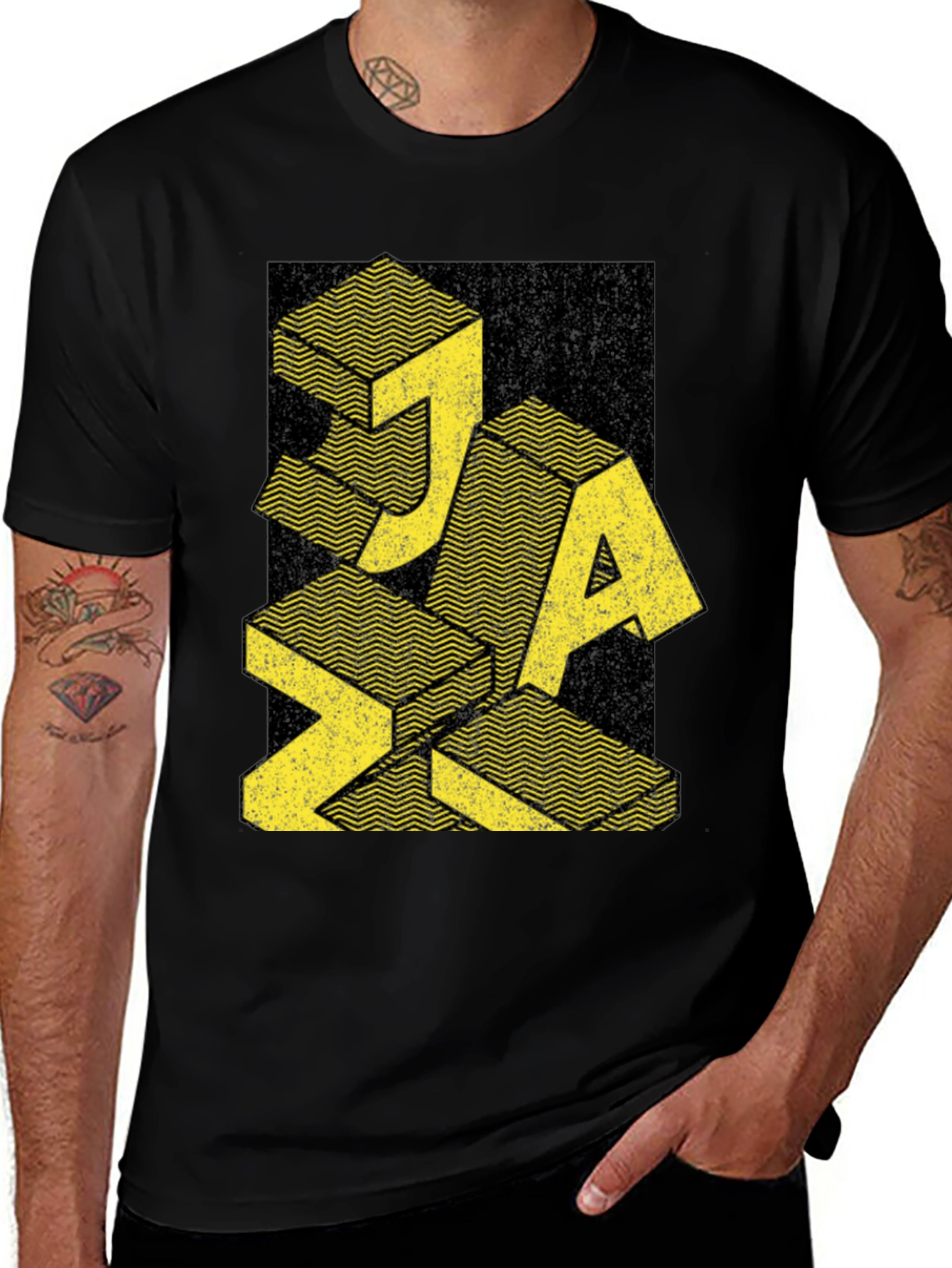 Abstract Graphic Print Mens T-Shirt