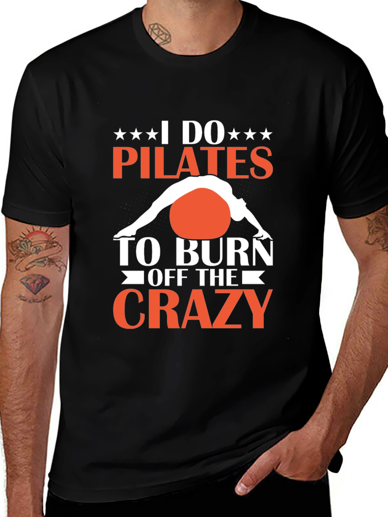 Pilates Crazy Graphic T-Shirt - Burn Off the Crazy